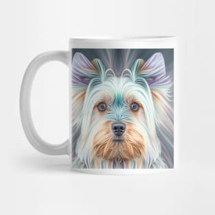 A Fractal Design of A Yorkshire Terrier Mug
